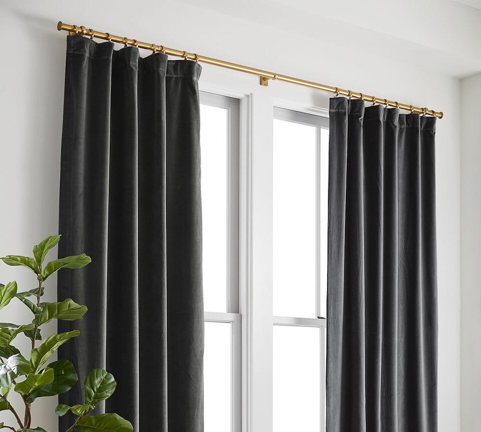 Brass Curtain Rod & Wall Bracket Pottery Barn Australia